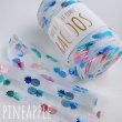 Photo1: 【Tulle yarn】pineapple (Pastel rainbow foil) (1)